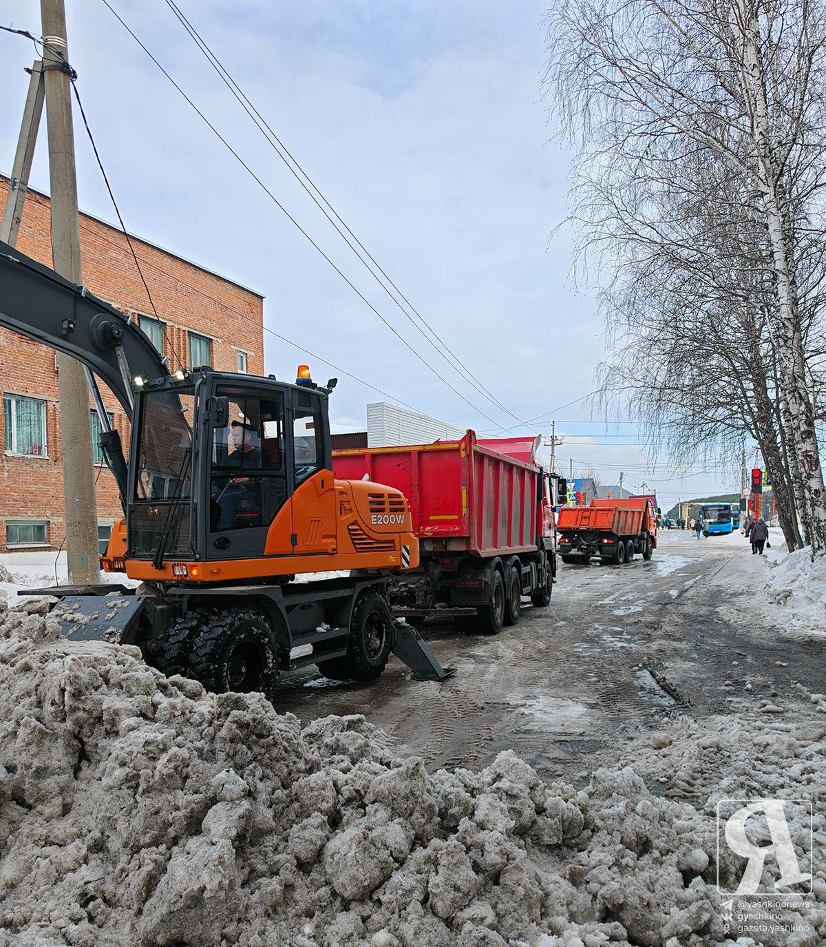 Где сегодня в Яшкине будут убирать снег